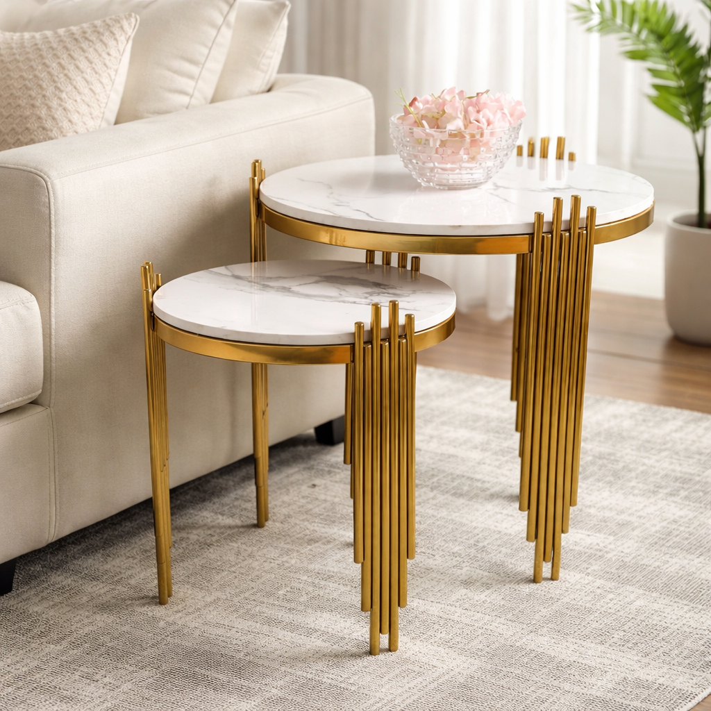 Marble gold coffee table