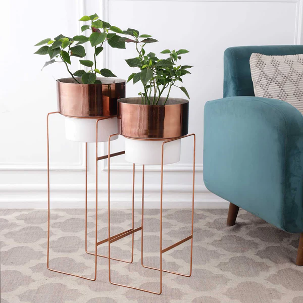 Evelyn Rose Gold & White Planters