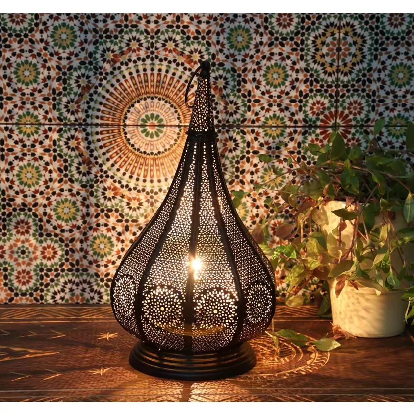 Iron Large Moroccan Floor Candle Holder 1